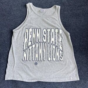 Vintage Penn State Nittany Lions Tank Top Shirt Mens XL Gray NCAA Football USA